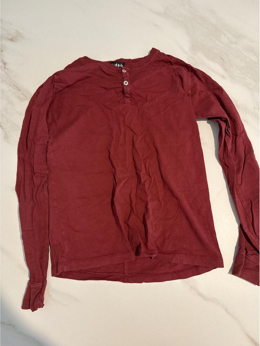 Kidpik Boys Red Long Sleeve Henley L